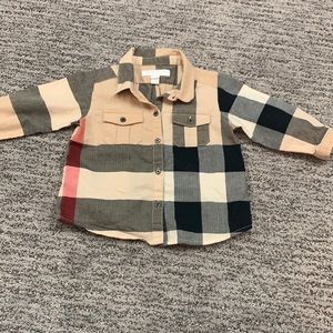 Adorable baby boy Burberry button down
